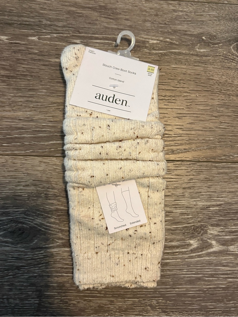 Auden Women’s Slouch Crew Boot Socks Size 4-10 New with Tags